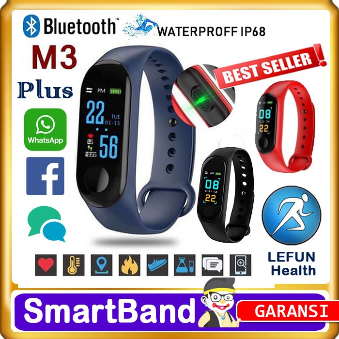 Jual Smart Band M3 Bracelet Waterproof LEFUN Health Smartwatch Sport