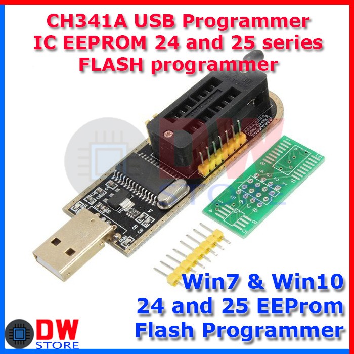 Jual CH341A CH341 24 25 Series EEPROM Flash BIOS USB Programmer 24xx