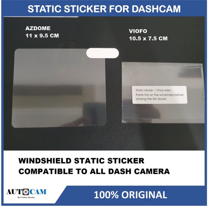 Jual Static Sticker Electrostatic Sticker Film for Dash Camera Azdome Shopee Indonesia