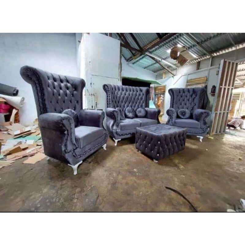 Jual sofa Sultan sofa kancing seribu sofa sandaran tinggi 221 sofa