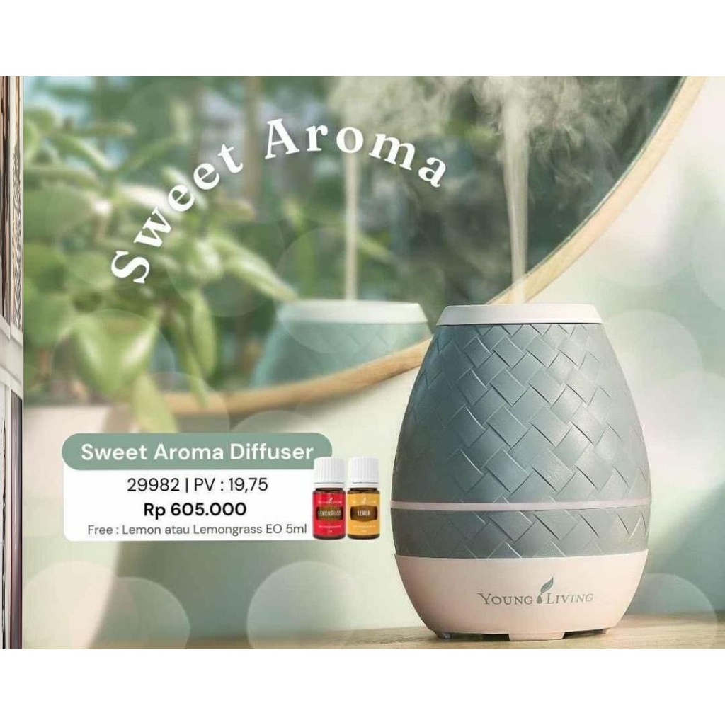 Jual YOUNG LIVING SWEET AROMA DIFFUSER SET FREE EO 5 ML RANDOM