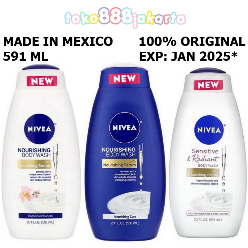 Jual NIVEA NOURISHING BODY WASH BOTANICAL BLOSSOM / NOURISHING CARE