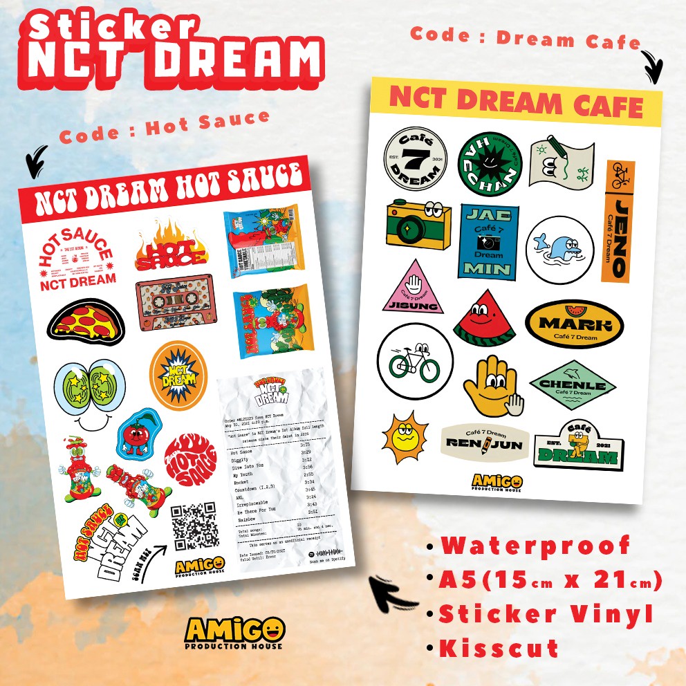 Jual Stiker NCT DREAM Cafe 7 Dream Hot Sauce We Boom Hello Future