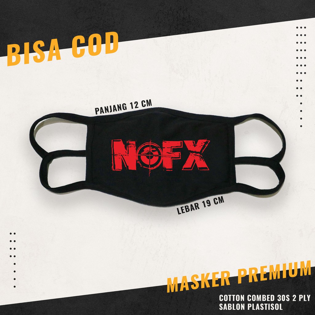 Jual masker band nofx, masker kain 2 lapis Shopee Indonesia