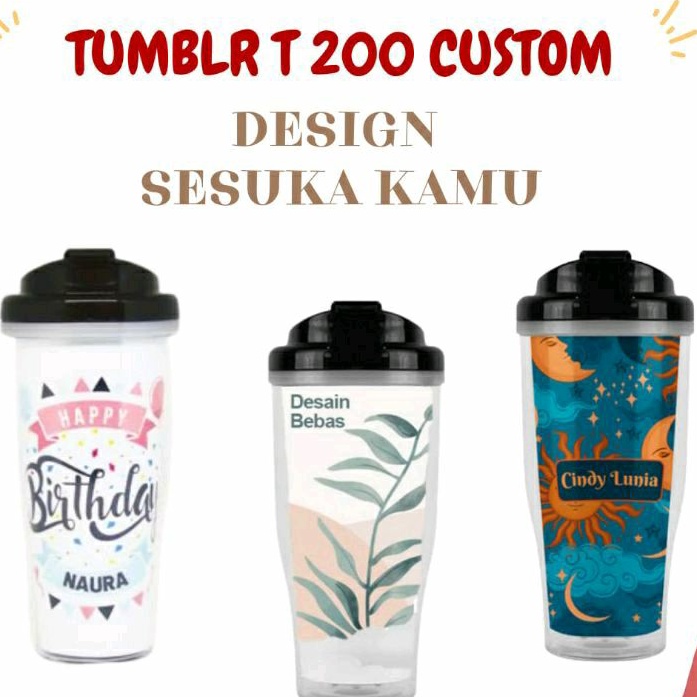 Jual (MINIMAL ORDER 10pc) Cetak Tumbler Insert T200 Plus Gambar/Custom