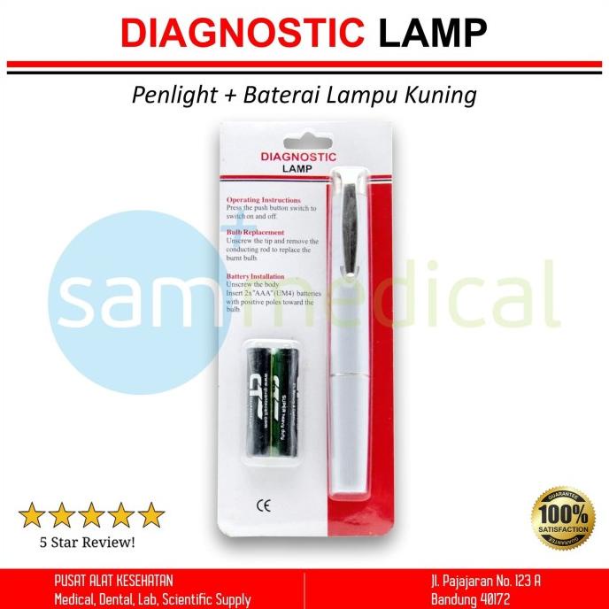 Jual Penlight + Baterai / Diagnostic Lamp Lampu Kuning Shopee Indonesia