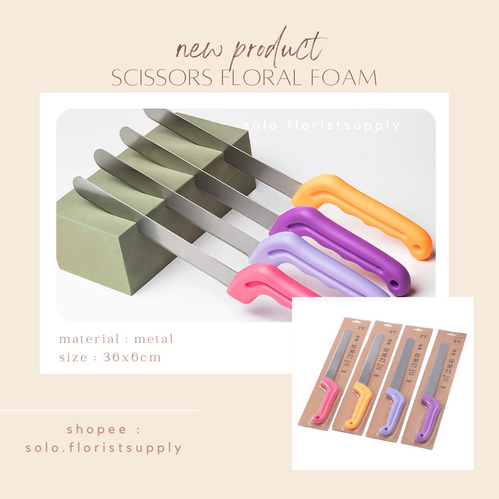 Jual PISAU PEMOTONG BUSA / FLORAL FOAM KNIFE SCISSORS FLORAL FOAM BUAT