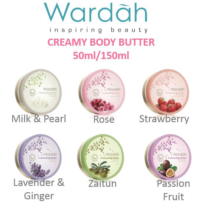 Jual ORIGINAL WARDAH CREAMY BODY BUTTER LOTION 50 ML Shopee Indonesia