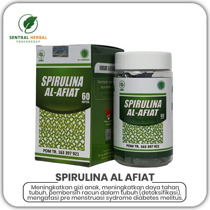 Jual Obat Herbal Dan Masker Spirulina Al Afiat Isi 60 Kapsul Shopee
