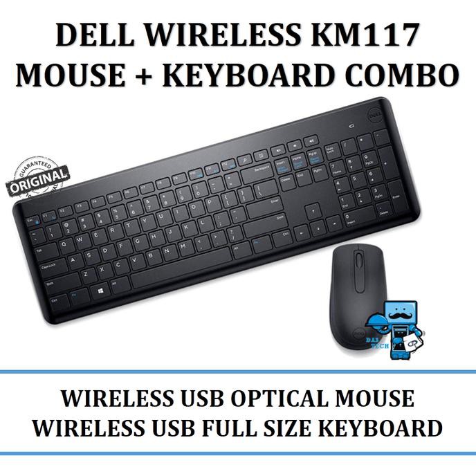 Jual Dell KM117 Wireless Keyboard Mouse Combo Black Original Shopee