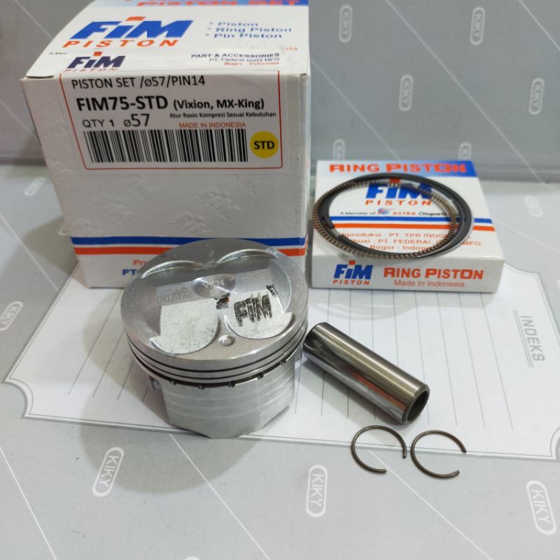 Jual PISTON SEHER KIT SET FIM 75 ukuran 57 57,5 58 58,5 59 59,5 60 mm