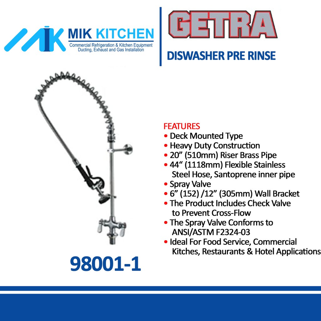Jual GETRA 980011 ( Dishwasher Pre Rinse ) Keran Air Shopee Indonesia