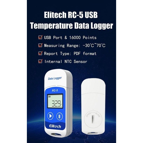 Jual Alat Ukur / Rc5 Elitech Data Logger Temperature Rc5 Thermometer