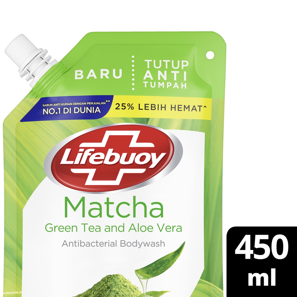 Jual Lifebuoy Antibacterial Body Wash Refill Matcha Green Tea 450 ml