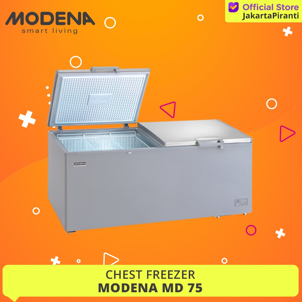 Jual Chest Freezer Modena MD 75 Freezer Box 750 liter 2 Pintu