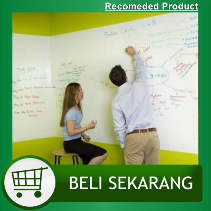 Jual STIKER PAPAN TULIS PUTIH / WHITEBOARD STICKER / WHITE BOARD WALL