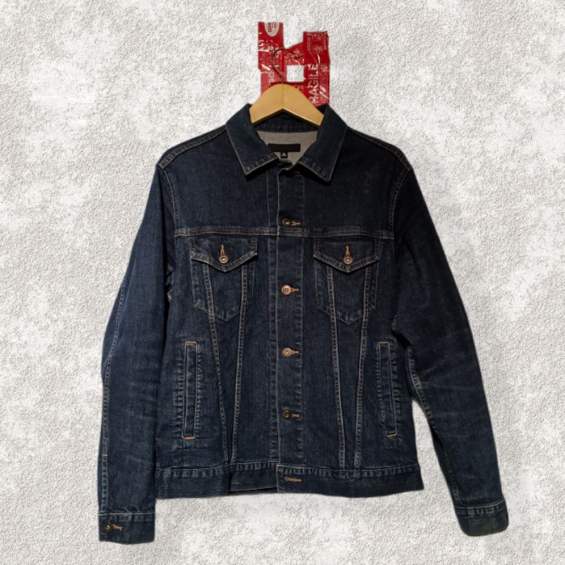 Jual uniqlo denim jacket second original Shopee Indonesia