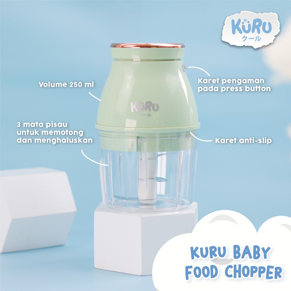 Jual KURU FC2001 Electric Baby Food Chopper Blender Makanan Bayi Mpasi