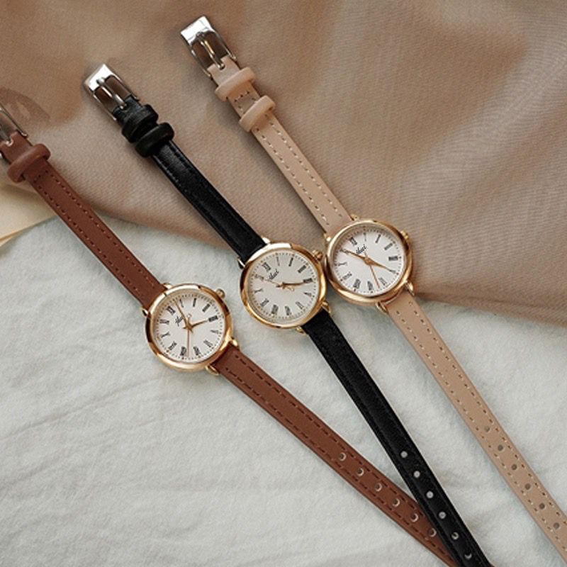 Jual WBS Jam Tangan Quartz Strap PU Analog Casual Gaya Retro Wanita