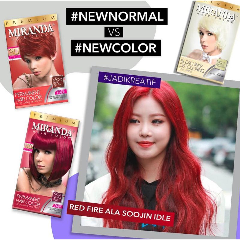 Jual Paket Miranda Red Fire Bleaching, Cat Rambut Red as Fire/Merah