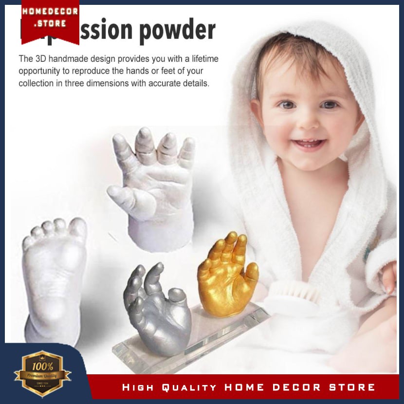Jual Baby Handprint Footprint Kit 3D Plaster Casting Keepsake Newborn
