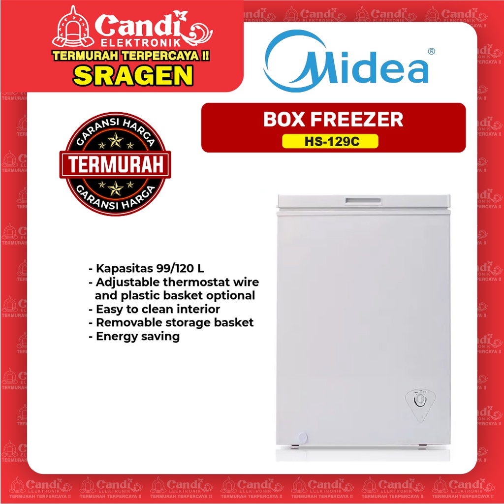 Jual MIDEA Chest Freezer Kapasitas 99/120 L HS129C Shopee Indonesia