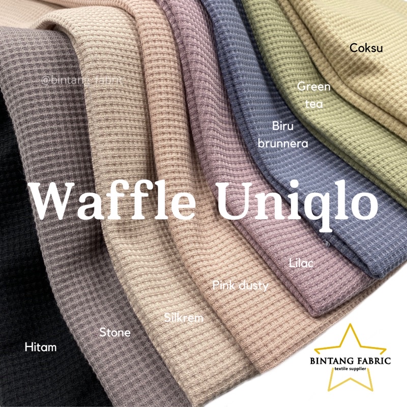 Jual Bahan Kain Knit Waffle Uniqlo Premium Spandex per 0,5 kg Shopee Indonesia