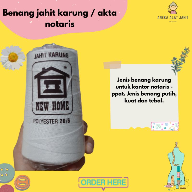 Jual Benang Jahit Karung / Akta Notaris original harga perpcs Shopee