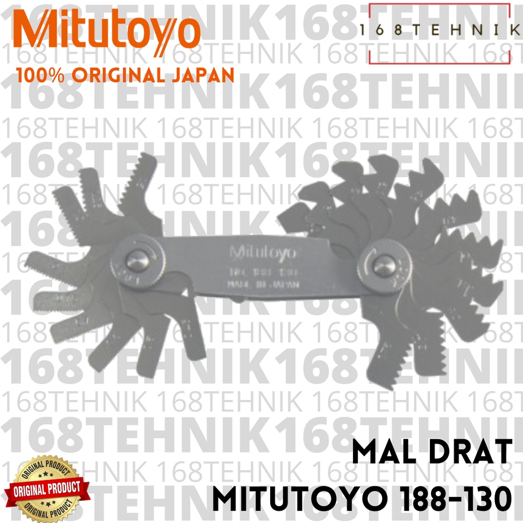Jual MAL DRAT MITUTOYO 188130 THREAD PITCH GAUGE / SCREW PITCH GAGE Shopee Indonesia