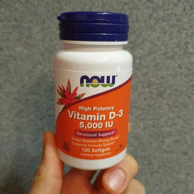 Jual NOW HIGH POTENCY VITAMIN D3 5000 IU 120 SOFTGELS Shopee Indonesia