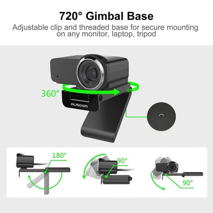 Jual cam Full HD 1080P 12MP Ausdom AW635 with Builtin Microphone