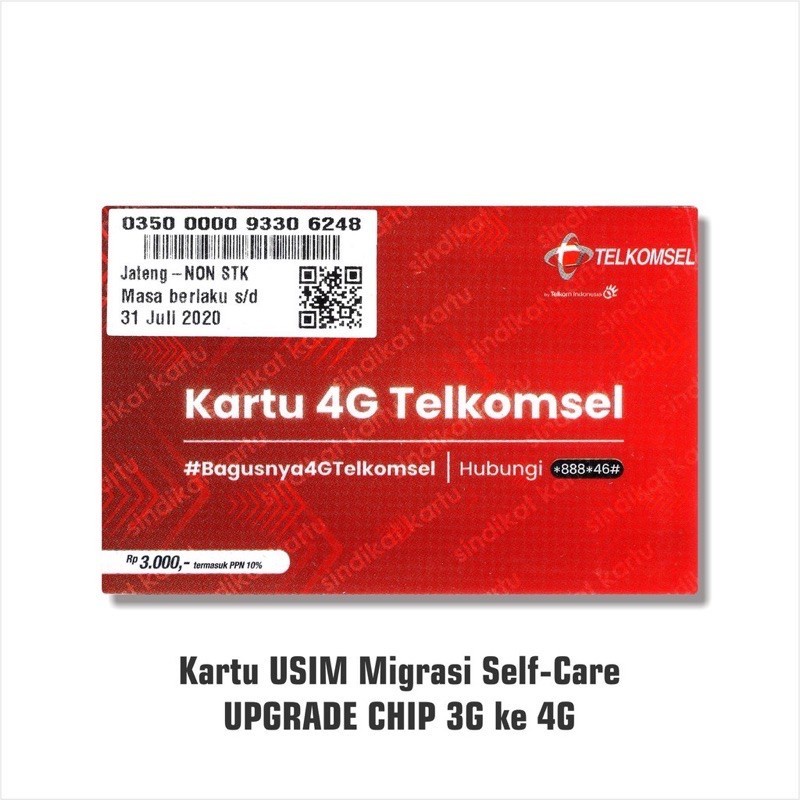 Jual Kartu OTA Upgrade Telkomsel ke 4G Shopee Indonesia