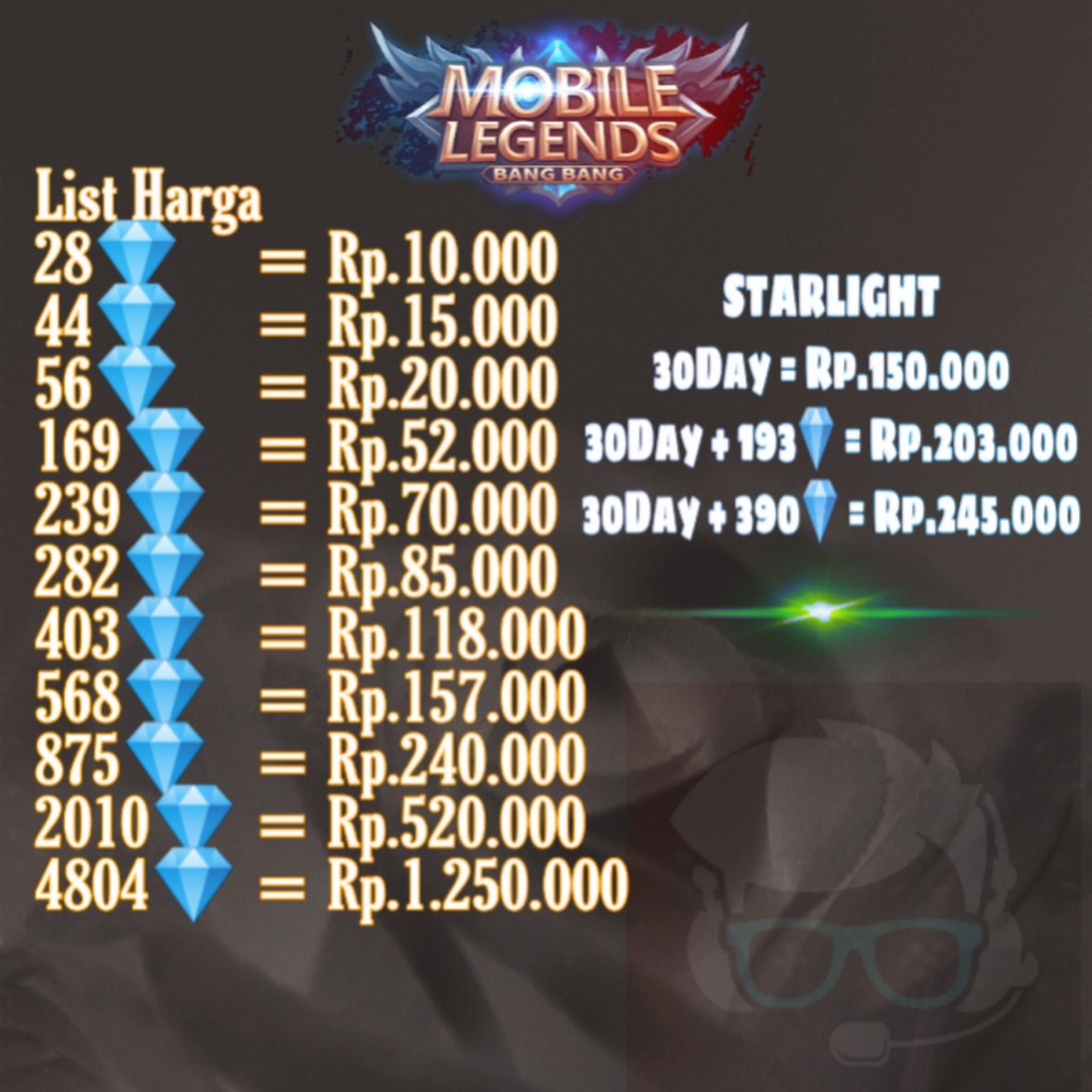 Jual Diamond Mobile Legends ((56 Diamond) via ID proses 520 menit) Shopee Indonesia