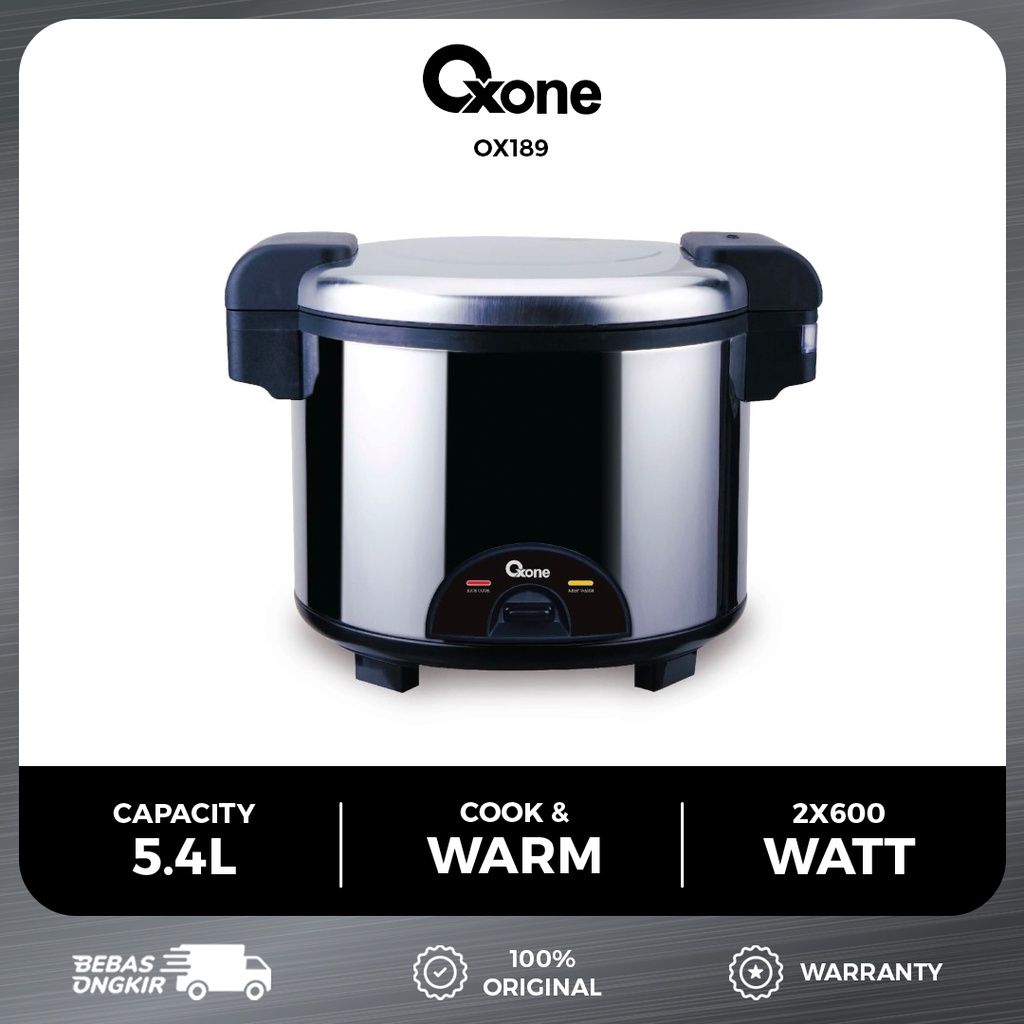 Jual Oxone OX189 Rice Cooker Jumbo 5.4 L Penanak Nasi Multifungsi