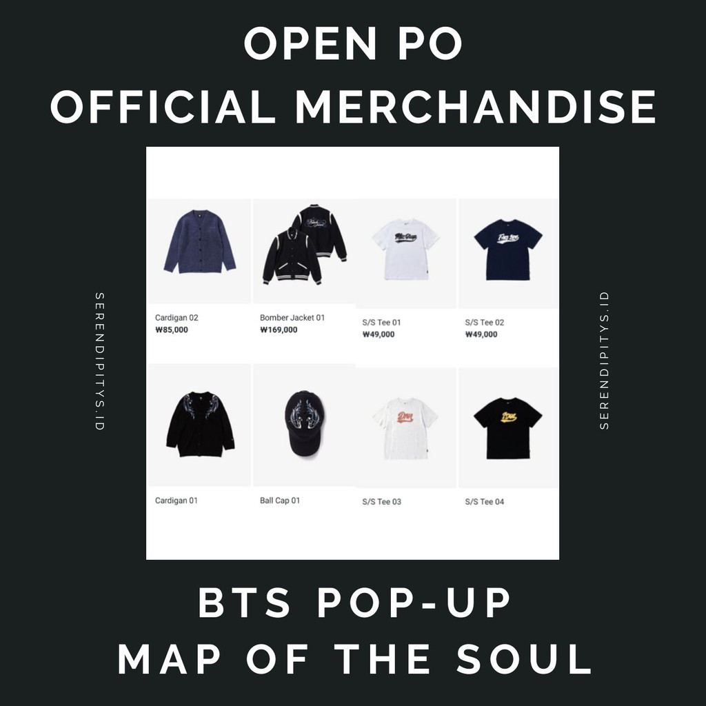 Jual BTS POP UP STORE OFFICIAL MERCHANDISE MD POPUP MAP OF THE SOUL MOTS TUMBLER TSHIRT ETC