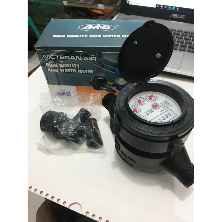 Jual Meteran Air PVC Water Meter PVC Meteran Air PAM Plastik SNI Uk 1/2