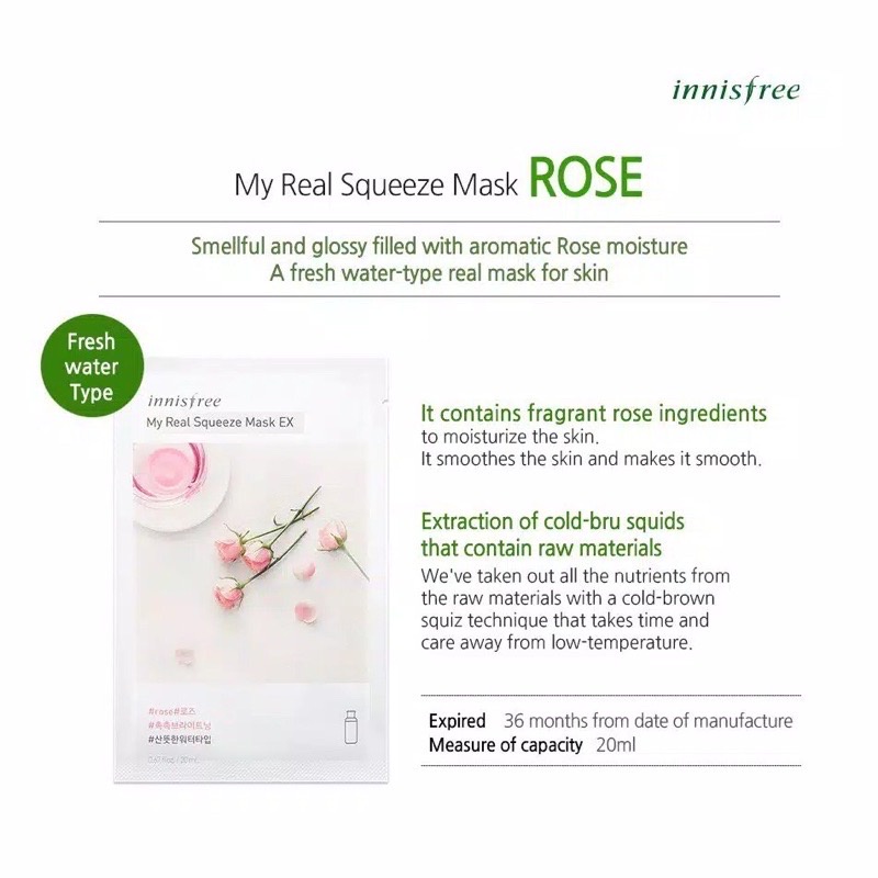 Jual [SUPER BRAND SALES] INNISFREE Masker Wajah Muka My Real Squeeze