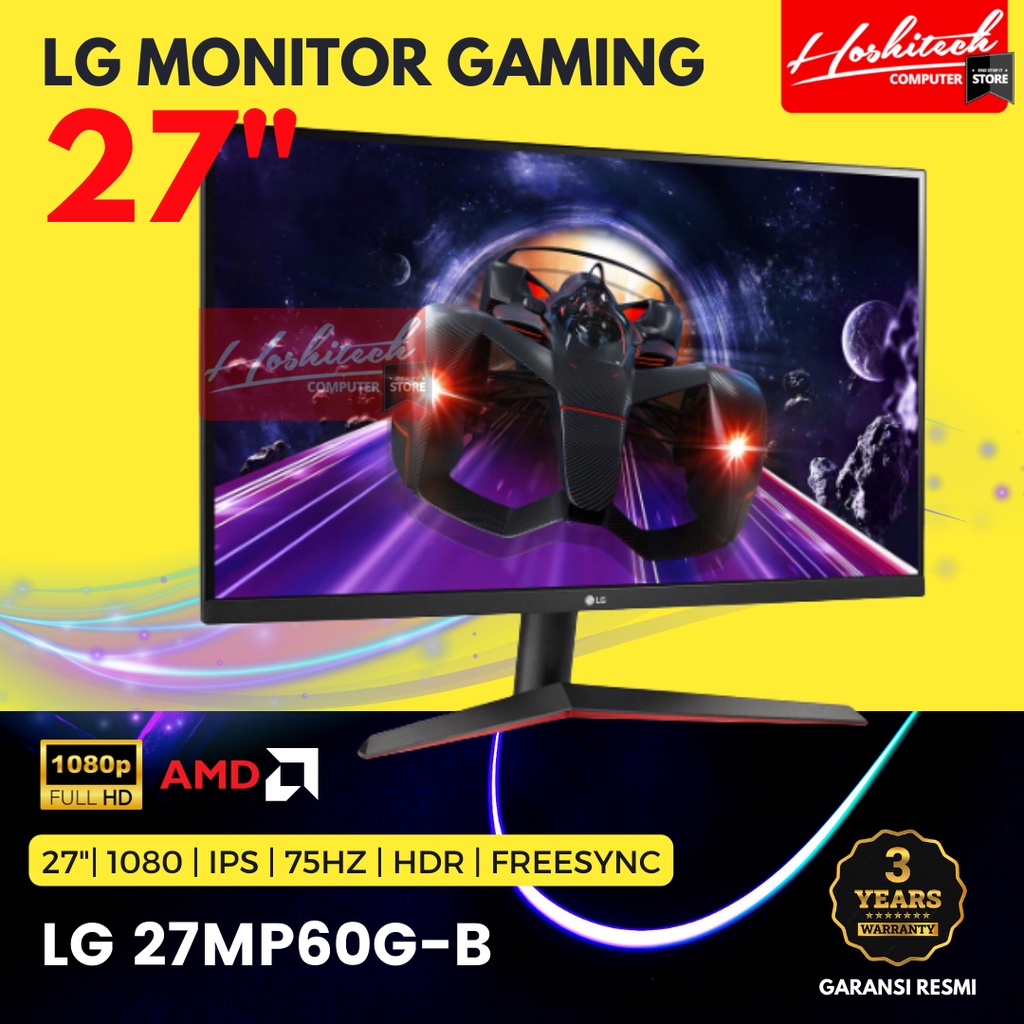 Jual LG Monitor 27 INCH 27MP60GB Gaming FHD IPS 75hz Freesync Shopee