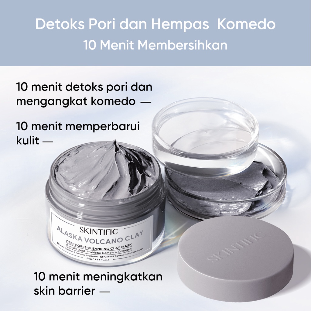 Jual SKINTIFIC Alaska Volcano Clay Mask Deep Pores Cleansing & Anti