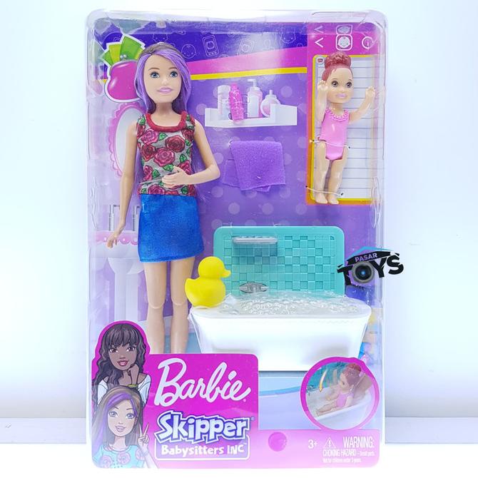 Jual Barbie Skipper Babysitters Inc Playset with Bathtub Shopee Indonesia