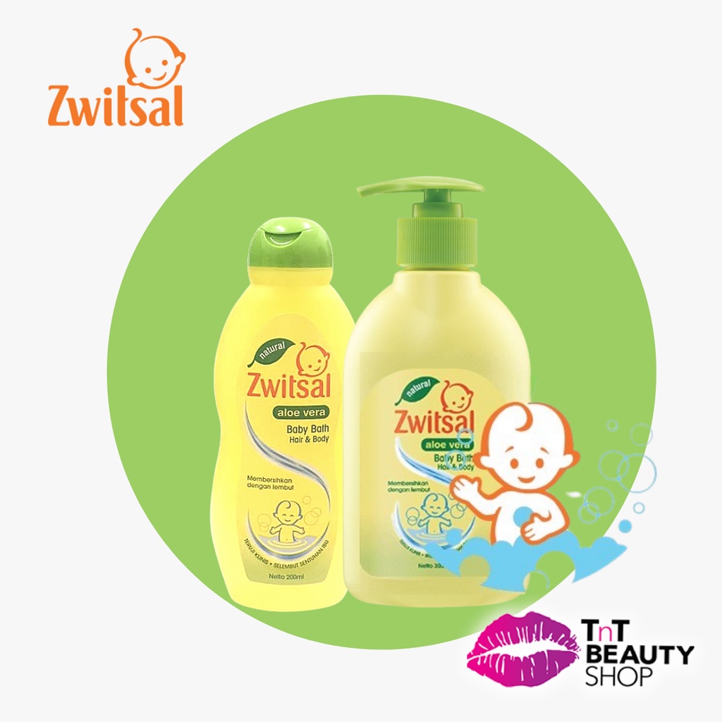 Jual Zwitsal Natural Aloe Vera Baby Bath 2 In 1 Hair & Body 200ml 300