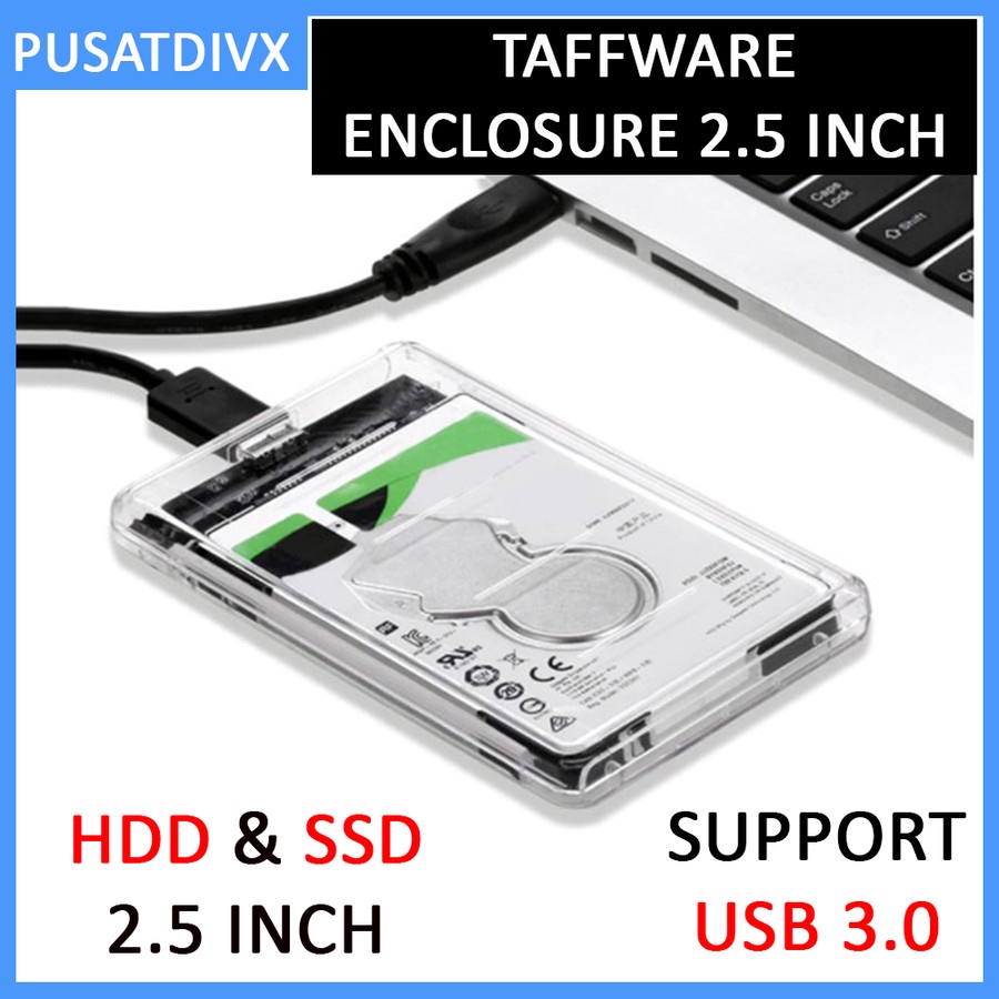 Jual SANJI CASING EXTERNAL HARDDISK HDD SSD ENCLOSURE TRANSPARENT 2.5