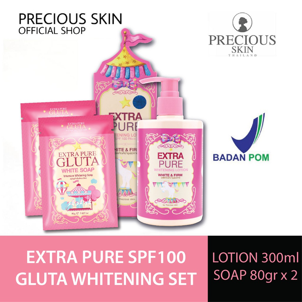 Jual Precious Skin Thailand Extra Pure Gluta Whitening Set / Set