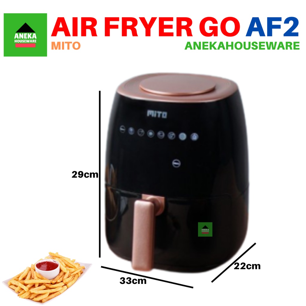 Jual Air Fryer Go AF 2 Low Watt 3L Mesin Penggoreng Tanpa Minyak Mito