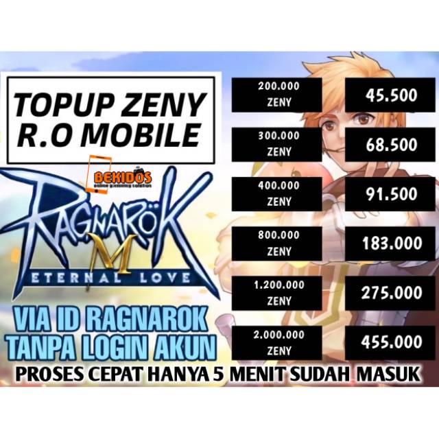 Jual ZENY RAGNAROK MOBILE Shopee Indonesia
