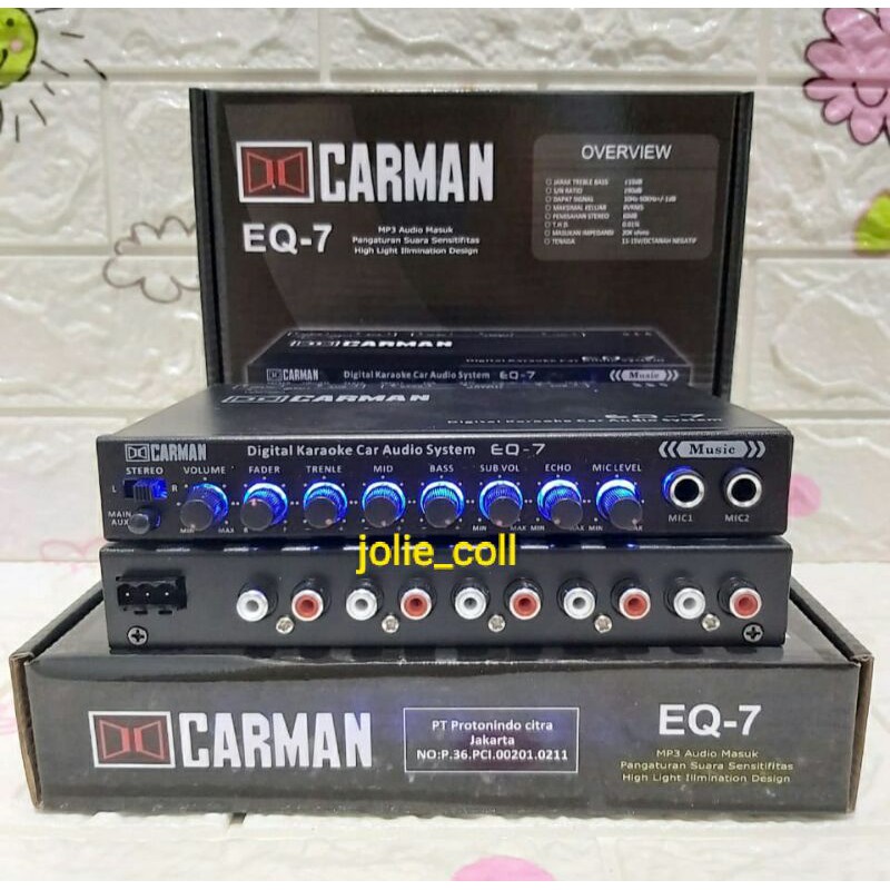 Jual Preamp parametrik CARMAN EQ 7 KARAOKE Shopee Indonesia