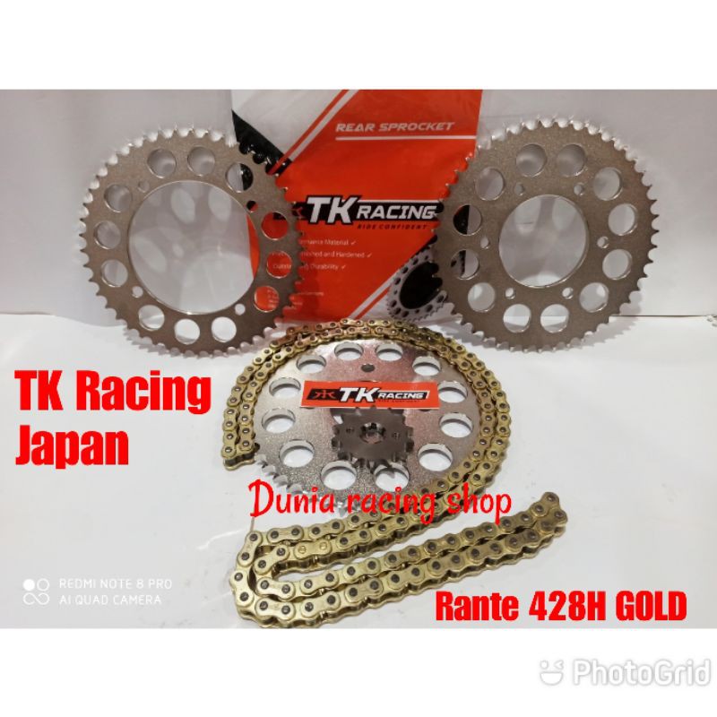 Jual Gear set TK Gir set TK racing 428 Tiger CB 150 Megapro Verza CBR
