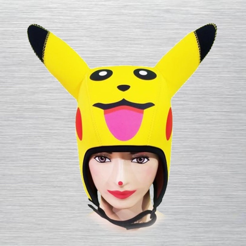 Jual Hood Pikachu Yellow Diving Hood Beanie Scuba Diving HD013