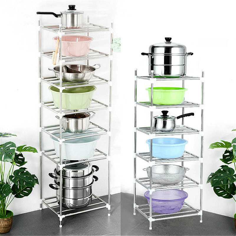 Jual Rak Tingkat Dapur Kitchen Storage Rack 4 Layer Etalase Kitcen Rack