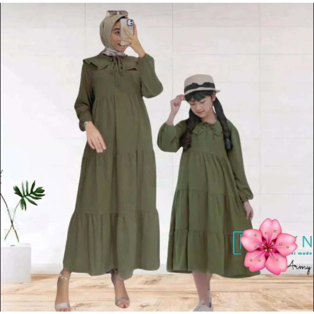 Jual Baju Couple Ibu dan Anak Midi dress Nada midi dan Seika midi dress
